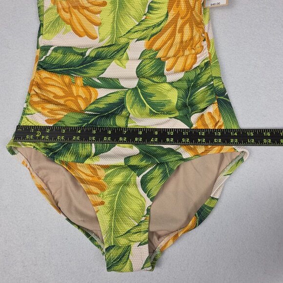 NWT Kona Sol Women's‎ One Piece Med. Tropical Green Orange Removable Straps - Picture 10 of 10